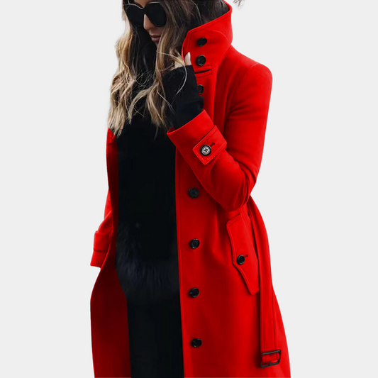 Sophia - Lange Trenchcoat voor Dames - Stijl en Comfort voor Elke Gelegenheid